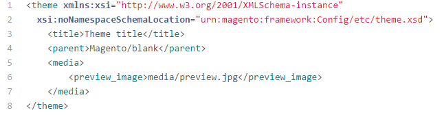 Magento 2 theme.xml file